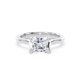 Goldsmiths Platinum East-West 2.00cttw Elongated Cushion Cut Lab Grown Diamond Solitaire Engagement Ring - Ring Size G