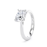 Goldsmiths Platinum East-West 2.00cttw Elongated Cushion Cut Lab Grown Diamond Solitaire Engagement Ring - Ring Size G
