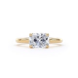 Goldsmiths 18ct Yellow Gold East-West 1.50cttw Elongated Cushion Cut Lab Grown Diamond Solitaire Engagement Ring - Ring Size P