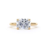 Goldsmiths 18ct Yellow Gold East-West 3.00cttw Elongated Cushion Cut Lab Grown Diamond Solitaire Engagement Ring - Ring Size I