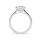 Goldsmiths 18ct White Gold East-West 2.00cttw Elongated Cushion Cut Lab Grown Diamond Solitaire Engagement Ring - Ring Size P