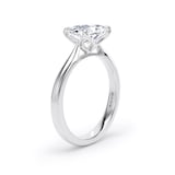 Goldsmiths 18ct White Gold East-West 2.00cttw Elongated Cushion Cut Lab Grown Diamond Solitaire Engagement Ring - Ring Size P