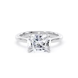 Goldsmiths 18ct White Gold East-West 3.00cttw Elongated Cushion Cut Lab Grown Diamond Solitaire Engagement Ring - Ring Size Z