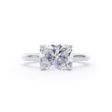 Goldsmiths 18ct White Gold East-West 3.00cttw Elongated Cushion Cut Lab Grown Diamond Solitaire Engagement Ring - Ring Size Z