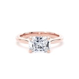Goldsmiths 18ct Rose Gold East-West 2.00cttw Elongated Cushion Cut Lab Grown Diamond Solitaire Engagement Ring - Ring Size I