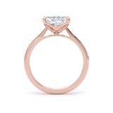Goldsmiths 18ct Rose Gold East-West 2.00cttw Elongated Cushion Cut Lab Grown Diamond Solitaire Engagement Ring - Ring Size I