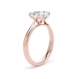 Goldsmiths 18ct Rose Gold East-West 2.00cttw Elongated Cushion Cut Lab Grown Diamond Solitaire Engagement Ring - Ring Size I