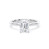 Goldsmiths Platinum 1.50cttw Emerald Cut Lab Grown Diamond Solitaire Engagement Ring - Ring Size L