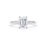 Goldsmiths Platinum 1.50cttw Emerald Cut Lab Grown Diamond Solitaire Engagement Ring - Ring Size L