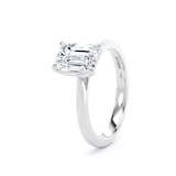 Goldsmiths Platinum 1.50cttw Emerald Cut Lab Grown Diamond Solitaire Engagement Ring - Ring Size L