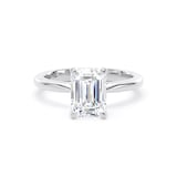 Goldsmiths Platinum 2.00cttw Emerald Cut Lab Grown Diamond Solitaire Engagement Ring - Ring Size O.5