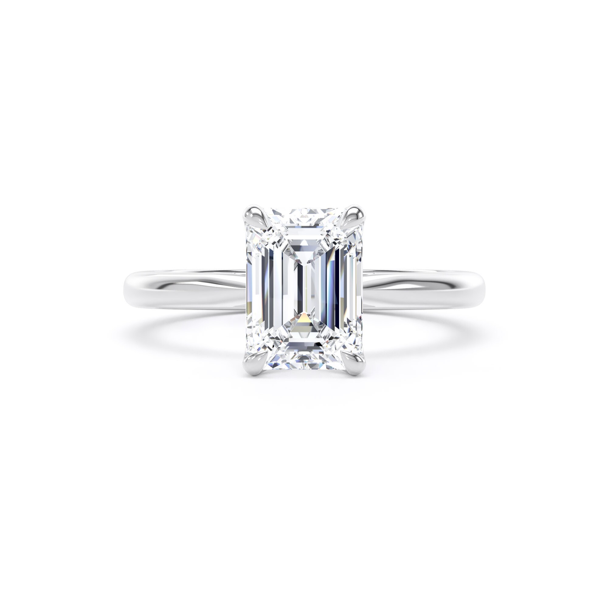 Goldsmiths Platinum 2.00cttw Emerald Cut Lab Grown Diamond Solitaire Engagement Ring - Ring Size I.5 Goldsmiths Platinum 2.00cttw Emerald Cut Lab Grown Diamond Solitaire Engagement Ring - Ring Size I.5