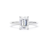 Goldsmiths Platinum 2.00cttw Emerald Cut Lab Grown Diamond Solitaire Engagement Ring - Ring Size O.5