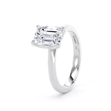 Goldsmiths Platinum 2.00cttw Emerald Cut Lab Grown Diamond Solitaire Engagement Ring - Ring Size O.5