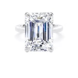 Goldsmiths Platinum 10.00cttw Emerald Cut Lab Grown Diamond Solitaire Engagement Ring - Ring Size G.5