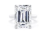 Goldsmiths Platinum 10.00cttw Emerald Cut Lab Grown Diamond Solitaire Engagement Ring - Ring Size G.5