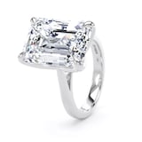 Goldsmiths Platinum 10.00cttw Emerald Cut Lab Grown Diamond Solitaire Engagement Ring - Ring Size G.5