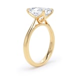 Goldsmiths 18ct Yellow Gold 3.00cttw Emerald Cut Lab Grown Diamond Solitaire Engagement Ring - Ring Size I