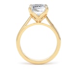 Goldsmiths 18ct Yellow Gold 5.00cttw Emerald Cut Lab Grown Diamond Solitaire Engagement Ring - Ring Size X