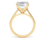 Goldsmiths 18ct Yellow Gold 7.00cttw Emerald Cut Lab Grown Diamond Solitaire Engagement Ring - Ring Size L.5