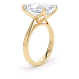 Goldsmiths 18ct Yellow Gold 7.00cttw Emerald Cut Lab Grown Diamond Solitaire Engagement Ring - Ring Size L.5