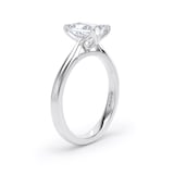 Goldsmiths 18ct White Gold 1.50cttw Emerald Cut Lab Grown Diamond Solitaire Engagement Ring - Ring Size T