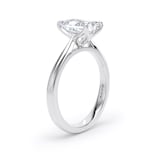 Goldsmiths 18ct White Gold 2.00cttw Emerald Cut Lab Grown Diamond Solitaire Engagement Ring - Ring Size H.5