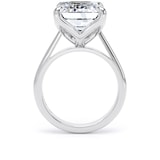 Goldsmiths 18ct White Gold 10.00cttw Emerald Cut Lab Grown Diamond Solitaire Engagement Ring - Ring Size K.5