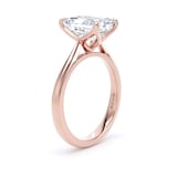 Goldsmiths 18ct Rose Gold 3.00cttw Emerald Cut Lab Grown Diamond Solitaire Engagement Ring - Ring Size S