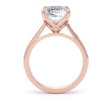 Goldsmiths 18ct Rose Gold 5.00cttw Emerald Cut Lab Grown Diamond Solitaire Engagement Ring - Ring Size P.5