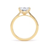 Goldsmiths 18ct Yellow Gold East-West 2.00cttw Emerald Cut Lab Grown Diamond Solitaire Engagement Ring - Ring Size L