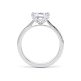 Goldsmiths 18ct White Gold East-West 1.50cttw Emerald Cut Lab Grown Diamond Solitaire Engagement Ring - Ring Size O