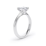 Goldsmiths 18ct White Gold East-West 1.50cttw Emerald Cut Lab Grown Diamond Solitaire Engagement Ring - Ring Size O
