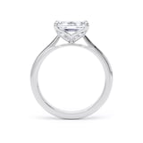 Goldsmiths 18ct White Gold East-West 2.00cttw Emerald Cut Lab Grown Diamond Solitaire Engagement Ring - Ring Size M