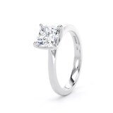 Goldsmiths Platinum 1.50cttw Princess Cut Lab Grown Diamond Solitaire Engagement Ring - Ring Size S