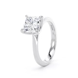 Goldsmiths Platinum 2.00cttw Princess Cut Lab Grown Diamond Solitaire Engagement Ring - Ring Size F
