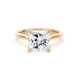 Goldsmiths 18ct Yellow Gold 3.00cttw Princess Cut Lab Grown Diamond Solitaire Engagement Ring - Ring Size U.5