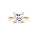 Goldsmiths 18ct Yellow Gold 3.00cttw Princess Cut Lab Grown Diamond Solitaire Engagement Ring - Ring Size U.5