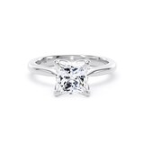Goldsmiths 18ct White Gold 2.00cttw Princess Cut Lab Grown Diamond Solitaire Engagement Ring - Ring Size G