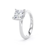 Goldsmiths 18ct White Gold 2.00cttw Princess Cut Lab Grown Diamond Solitaire Engagement Ring - Ring Size G