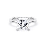 Goldsmiths 18ct White Gold 3.00cttw Princess Cut Lab Grown Diamond Solitaire Engagement Ring - Ring Size W
