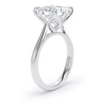 Goldsmiths 18ct White Gold 4.00cttw Princess Cut Lab Grown Diamond Solitaire Engagement Ring - Ring Size I