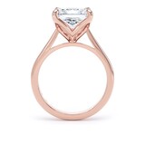 Goldsmiths 18ct Rose Gold 4.00cttw Princess Cut Lab Grown Diamond Solitaire Engagement Ring - Ring Size U.5