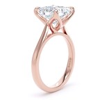 Goldsmiths 18ct Rose Gold 4.00cttw Princess Cut Lab Grown Diamond Solitaire Engagement Ring - Ring Size U.5