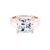 Goldsmiths 18ct Rose Gold 5.00cttw Princess Cut Lab Grown Diamond Solitaire Engagement Ring - Ring Size O.5
