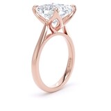 Goldsmiths 18ct Rose Gold 5.00cttw Princess Cut Lab Grown Diamond Solitaire Engagement Ring - Ring Size O.5