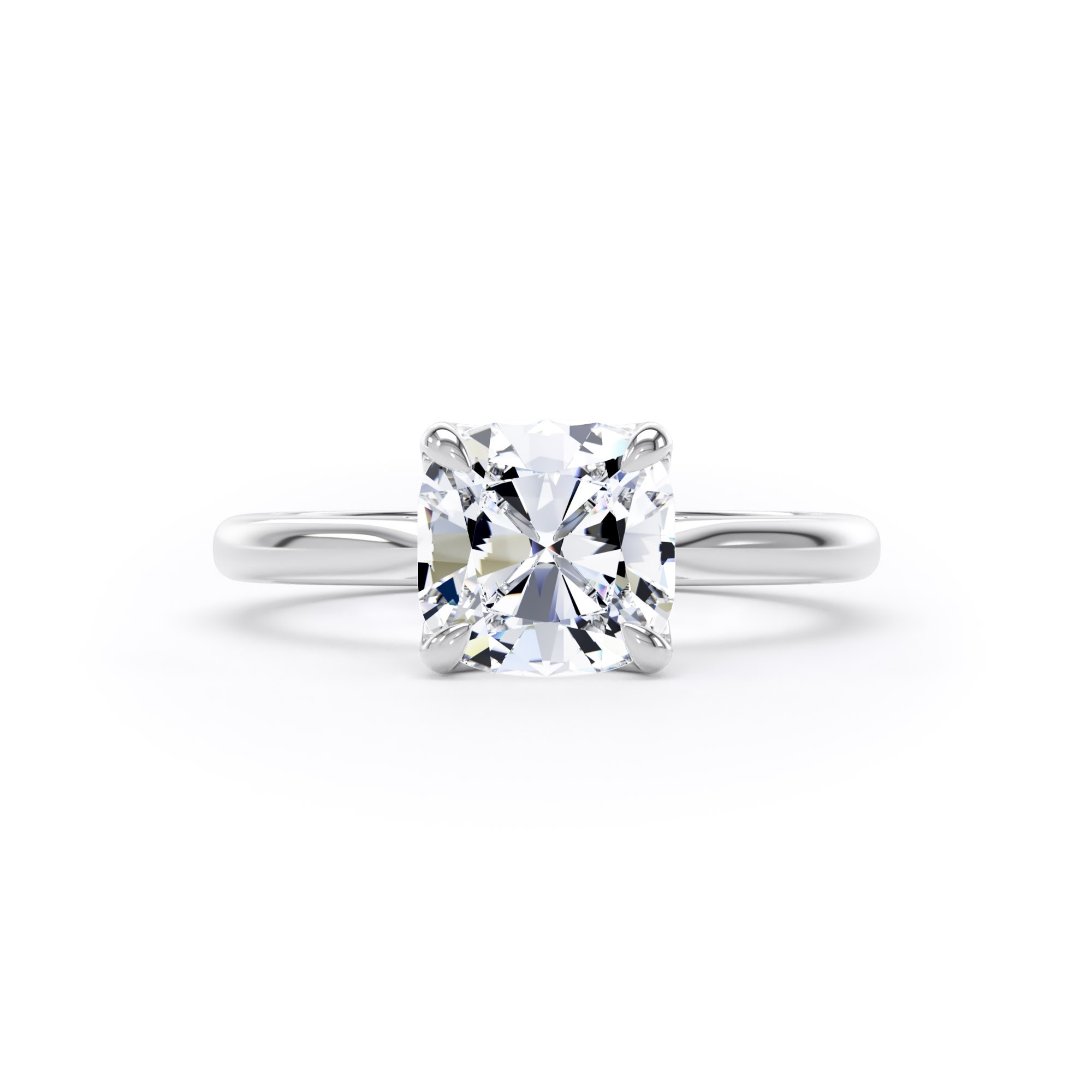 Goldsmiths Platinum 2.00cttw Cushion Cut Lab Grown Diamond Solitaire Engagement Ring - Ring Size G.5 Goldsmiths Platinum 2.00cttw Cushion Cut Lab Grown Diamond Solitaire Engagement Ring - Ring Size G.5