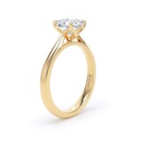 Goldsmiths 18ct Yellow Gold 1.50cttw Cushion Cut Lab Grown Diamond Solitaire Engagement Ring - Ring Size F.5