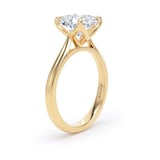 Goldsmiths 18ct Yellow Gold 3.00cttw Cushion Cut Lab Grown Diamond Solitaire Engagement Ring - Ring Size K