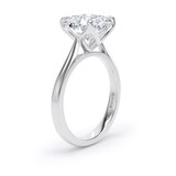 Goldsmiths 18ct White Gold 4.00cttw Cushion Cut Lab Grown Diamond Solitaire Engagement Ring - Ring Size Q.5
